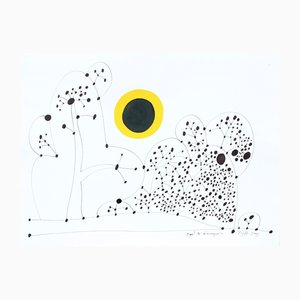 Andrzej Fogtt, Garden in Kuraszewo, 2003, Ink & Acrylic & Paper
