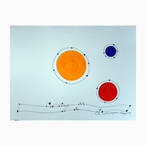 Andrzej Fogtt, Sky Above Kuraszewo, 2002, Ink & Acrylic & Paper