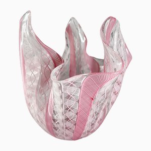 Fazzoletto Murano Glass Vase by Fulvio Bianconi for Venini, 1950s