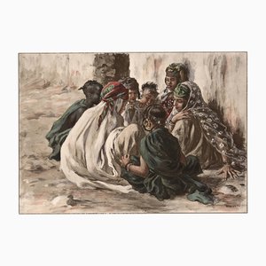 Alphonse-Étienne Dinet, Nasreddine Dinet, Étienne Dinet, Jeux De Fillettes, 1898, Litografía y papel