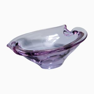 Vintage Czech Bowl in Alexandrite Glass from Sklo Union, 1950s
