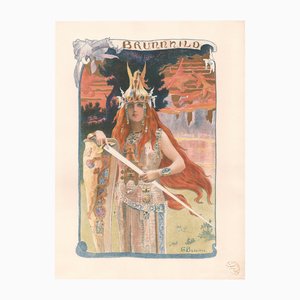 Gaston Bussière, Brunnhild, 1898, Litografía y papel