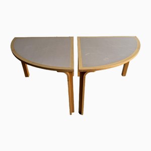 Half Light Gray Dining Table by Magnus Olesen for Rud Thygesen & Johnny Sorensen, Denmark, 1970s, Set of 2