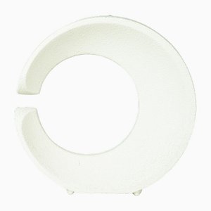 Vaso Mid-Century in ceramica bianca attribuito a Roberto Rigon per Bertoncello, Italia, anni '60