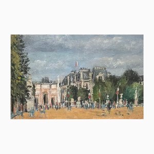 Roland Weber, Tuileries's Garden, Oil on Canvas