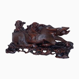 Tallado en madera de raíz china, siglo XIX