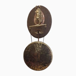 Gong de comedor de latón de principios del siglo XX