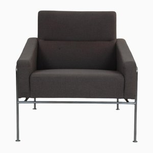 3301 Lounge Chair in Grey Fabric by Arne Jacobsen, 1990s
