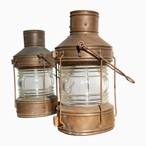 Copper Naval Lanterns, 1900s, Set of 2