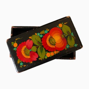 Handbemalte Schmuckschatulle sowjetischer Herkunft, 1970er