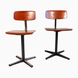 Industrielle Schulstühle, 1960er, 2er Set
