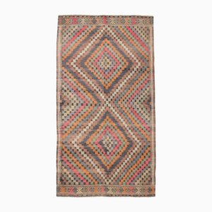 Tappeto Kilim vintage in lana intrecciata a mano, Turchia, 1957