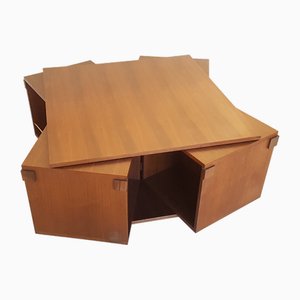Italienischer Nussholz Couch- oder Bartisch von Bernini, 1960er