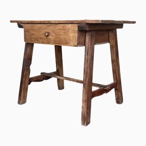 Early 20th Century French Oak Worktable Table with One Drawer, 1920s
