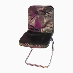 Chromed Steel Chairs in the style of Gastone Grimaldi, 1970s, Set of 4