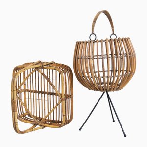 Wicker Basket Set, 1950s, Set of 2