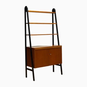 Vintage Shelfs in Teak with Black Lacquered Stands, 1950s