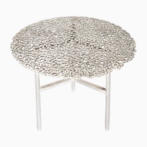 Jean Cast Butterfly Side Table in White Bronze by Fred&Juul