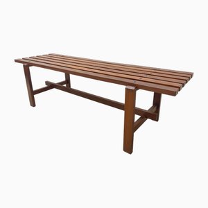 Mid-Century Teak Bench by Ezio Longhi for Elam, Italy, 1950s