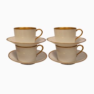 Paris Porcelain Tea Cups, Set of 4