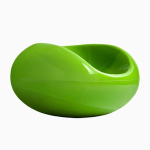 Vintage Space Age Green Fiberglass Pastil Lounge Chair by Eero Aarnio for Asko, Finland, 1960s