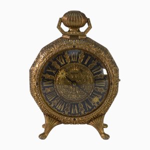 Horloge Louis XVI Lancel Paris en Bronze en forme de Montre de Poche, 1970s