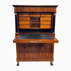 Biedermeier Secretary in Walnut and Maple, 1820