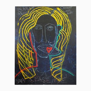 Sax Berlin, The Goodwill Ambassador Cannot Look Away, 2024, Öl und Acryl auf Leinwand