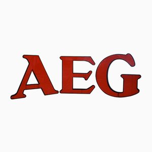 Deutsche AEG Company Logo Buchstaben von Peter Behrens, 1950er