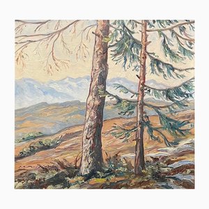 Joseph André Mussler, Evening in the Mountains, 1938, Framed