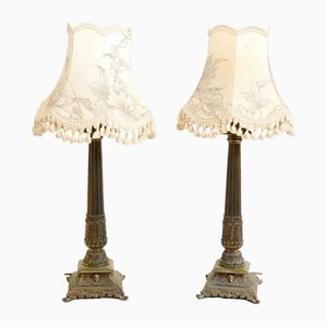 Regency Gilt Corinthian Table Lights, Set of 2