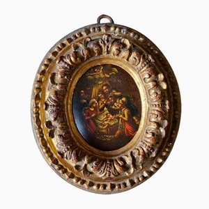 18th Century Italian Nativity Gouache Miniature, 1790s