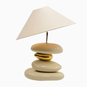 Lámpara de mesa Pebble grande de François Chatain, Francia, años 80