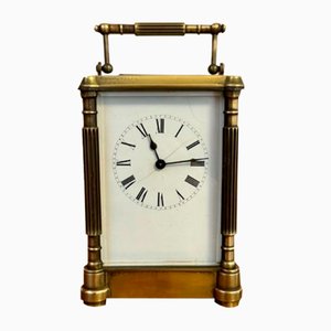 Horloge Carrosse Victorienne Antique en Laiton, 1860