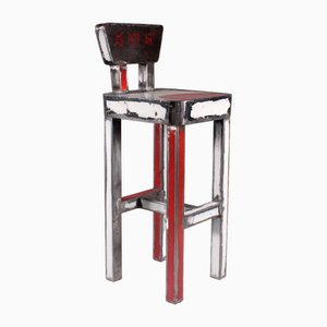 Metallhocker Anacleto Spazzapan . zugeschrieben