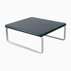 Tavolino da caffè vintage in pelle di Carl Straub