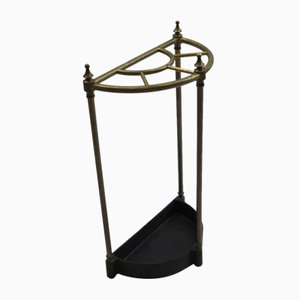 Brass and Cast Iron Demi Lume Umbrella and Stick Stand, 1940