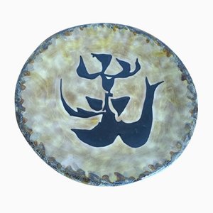 Plato de cerámica de Jean Lurçat para Saint Vincens, años 50