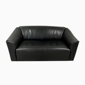 Dunkelbraunes DS 47 Ledersofa mit 2,5 Sitzen von de Sede, 1980er