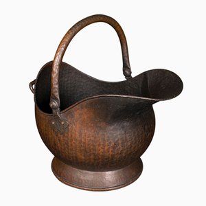 Englischer Kupfer Kaminhelm Scuttle