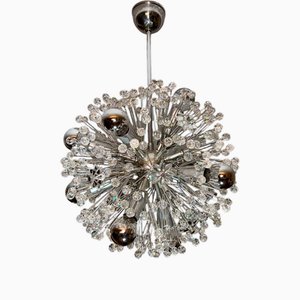 Dandelion Cut Crystal Chandelier by Rupert Nikoll, 1960s