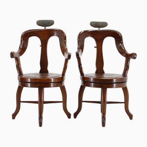 Swivel Barber Beech Chair, Former Czechoslovakia, 1920s