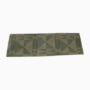 Abstract Wool Hallway Rug, Former Czechoslovakia, 1950s
