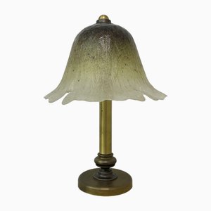 Lampe de Bureau en Verre avec Socle en Laiton de Peill & Putzler, 1970s