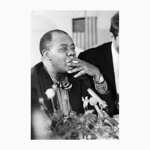 Louis Armstrong Smoking a Cigarette, Berlin, 1965