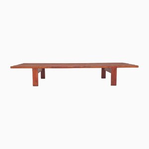 Large Mid-Century Slat Bench in the style of Martin Visser, 1960s