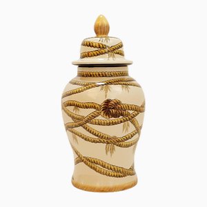 Große Potiche Vase aus Porzellan