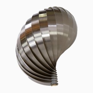 Swelling Aluminium Sconce by Henri Mathieu, 1970s