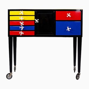 Armoire Dentaire Mondrian Colours en Bois Laqué