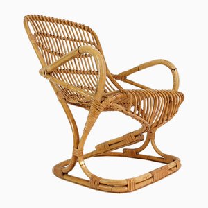 Poltrona in bambù di Tito Agnoli, 1960